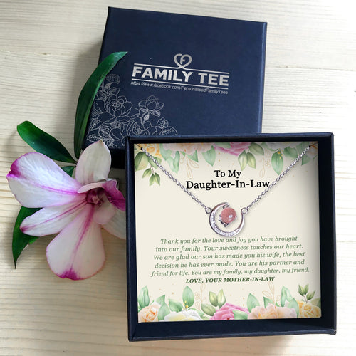 THANK YOU FOR THE LOVE - CRYSTAL CLAVICLE NECKLACE FOR DAUGHTER-IN-LAW