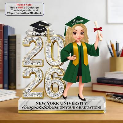 Class Of 2026 Graduate - Personalized Custom Shaped Acrylic Plaque