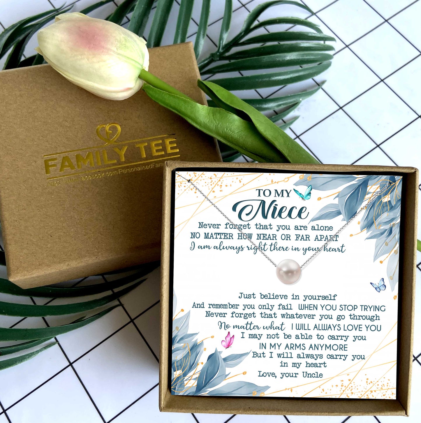 I WILL ALWAYS LOVE YOU - NECKLACE FOR NIECE FROM UNCLE