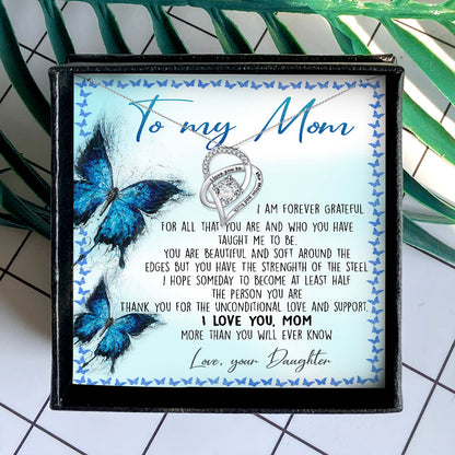 THANK YOU FOR THE UNCONDITIONAL LOVE AND SUPPORT - NECKLACE FOR MOM FROM DAUGHTER