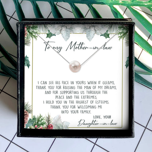 THANK YOU FOR WELCOMING ME INTO YOUR FAMILY - NECKLACE FOR MOTHER-IN-LAW FROM DAUGHTER-IN-LAW