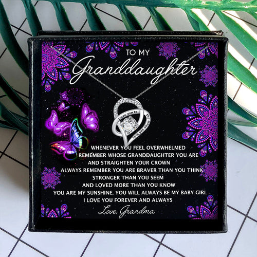 I LOVE YOU FOREVER AND ALWAYS - NECKLACE FOR GRANDDAUGHTER FROM GRANDMA