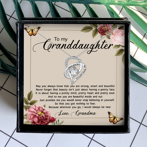 NEVER STOP BELIEVING IN YOURSELF - NECKLACE FOR GRANDDAUGHTER FROM GRANDMA