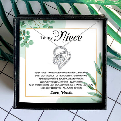 I LOVE YOU MORE THAN YOU'LL EVER KNOW - NECKLACE FOR NIECE FROM UNCLE
