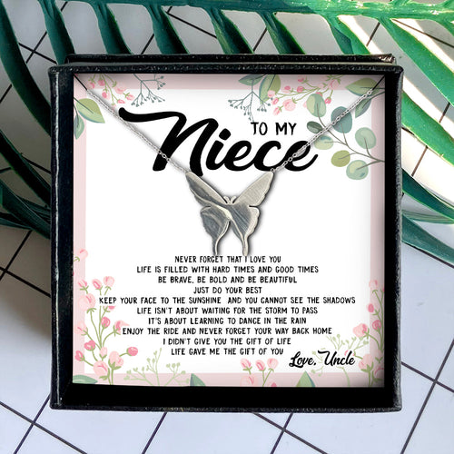 ENJOY THE RIDE AND NEVER FORGET YOUR WAY BACK HOME  - NECKLACE FOR NIECE