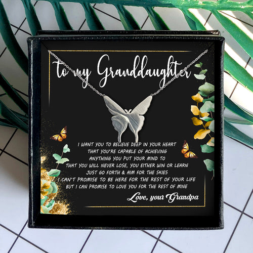 I WANT YOU TO BELIEVE DEEP IN YOUR HEART  - NECKLACE FOR GRANDDAUGHTER