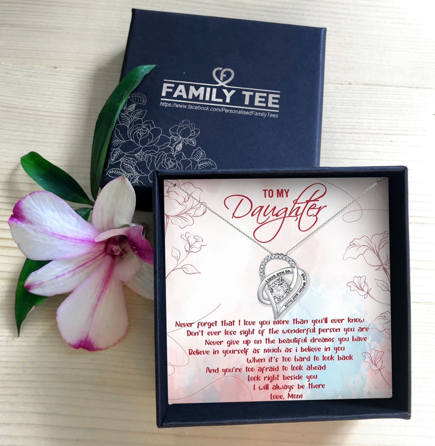 I WILL ALWAYS BE THERE - NECKLACE FOR DAUGHTER FROM MOM