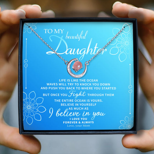I BELIEVE IN YOU - CRYSTAL CLAVICLE NECKLACE FOR DAUGHTER