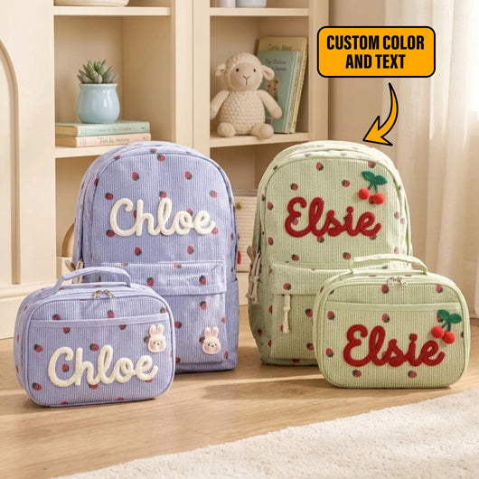 Personalized Set - Backpack and Lunchbag - Back to School Gift