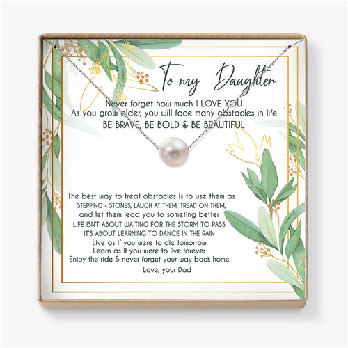 ENJOY THE RIDE & NEVER FORGET YOUR WAY BACK HOME - NECKLACE FOR DAUGHTER FROM DAD