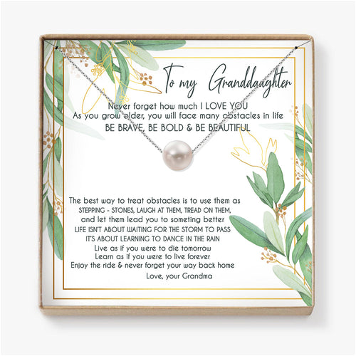 ENJOY THE RIDE & NEVER FORGET  YOUR WAY BACK HOME - NECKLACE FOR GRANDDAUGHTER FROM GRANDMA