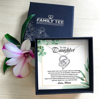 NEVER GIVE UP - NECKLACE FOR DAUGHTER FROM MOTHER