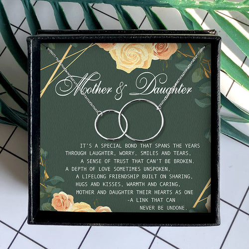 A DEPTH OF LOVE SOMETIMES UNSPOKEN  - NECKLACE FOR DAUGHTER AND MOTHER