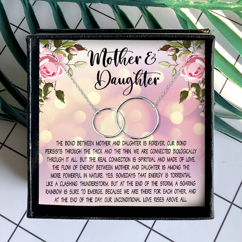 OUR BOND PERSISTS THROUGH THICK AND THIN  - NECKLACE FOR DAUGHTER AND MOTHER