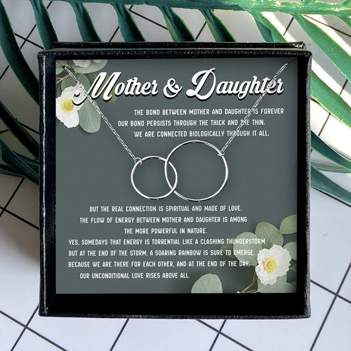 OUR BOND PERSISTS THROUGH THICK AND THIN  - NECKLACE FOR DAUGHTER AND MOTHER