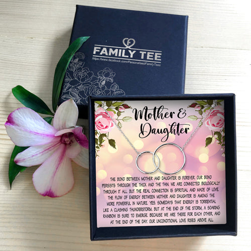 OUR BOND PERSISTS THROUGH THICK AND THIN  - NECKLACE FOR DAUGHTER AND MOTHER