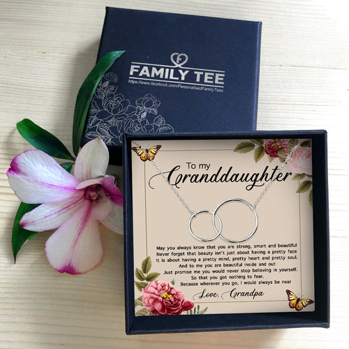 NEVER STOP BELIEVING IN YOURSELF  - NECKLACE FOR GRANDDAUGHTER FROM GRANDPA