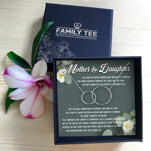 OUR BOND PERSISTS THROUGH THICK AND THIN  - NECKLACE FOR DAUGHTER AND MOTHER