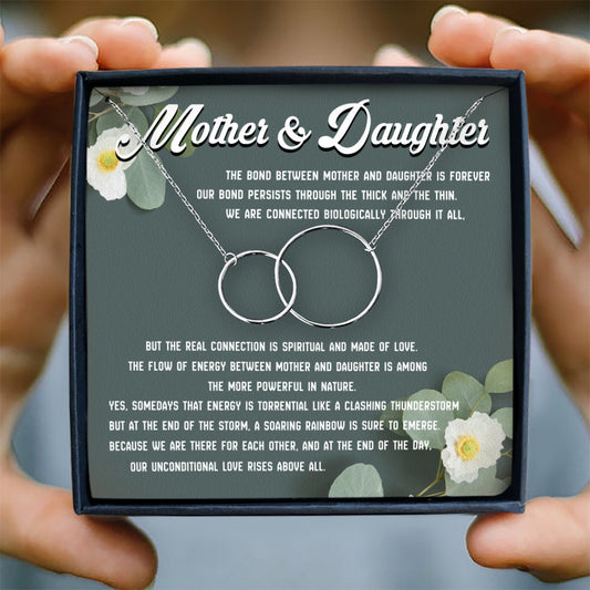OUR BOND PERSISTS THROUGH THICK AND THIN  - NECKLACE FOR DAUGHTER AND MOTHER