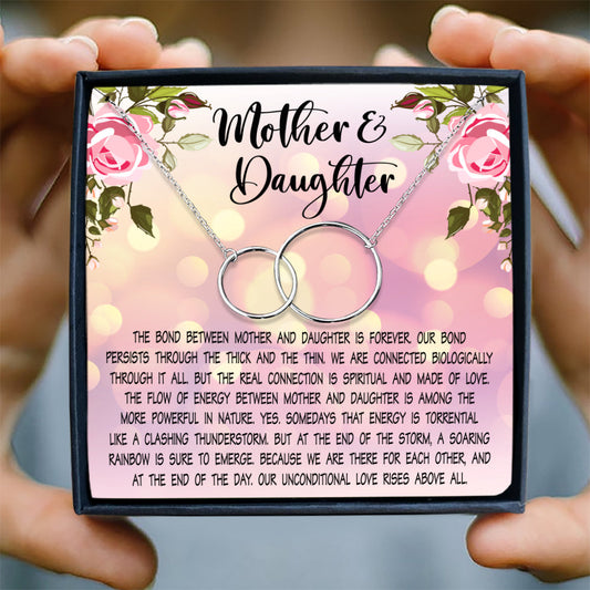 OUR BOND PERSISTS THROUGH THICK AND THIN  - NECKLACE FOR DAUGHTER AND MOTHER