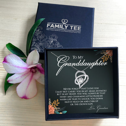 NEVER FORGET THAT I LOVE YOU - NECKLACE FOR GRANDDAUGHTER FROM GRANDMA