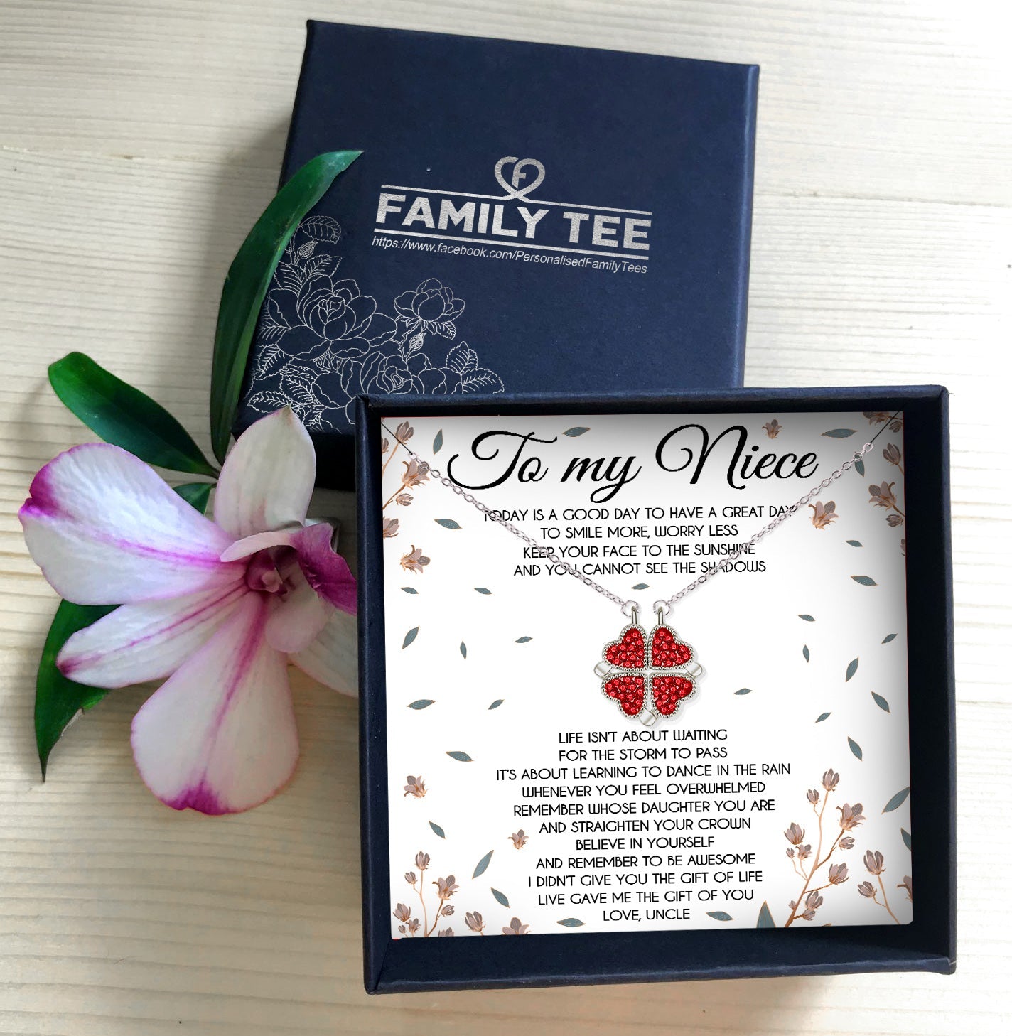 BELIEVE IN YOURSELF - NECKLACE FOR NIECE FROM UNCLE