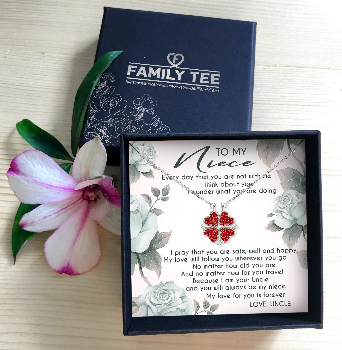MY LOVE FOR YOU IS FOREVER - NECKLACE FOR NIECE FROM UNCLE