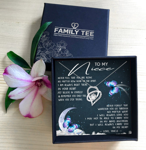I WILL ALWAYS CARRY YOU IN MY HEART - NECKLACE FOR NIECE FROM UNCLE