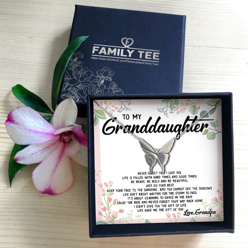 ENJOY THE RIDE AND NEVER FORGET YOUR WAY BACK HOME  - NECKLACE FOR GRANDDAUGHTER