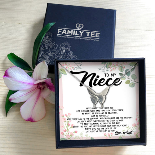 ENJOY THE RIDE AND NEVER FORGET YOUR WAY BACK HOME  - NECKLACE FOR NIECE