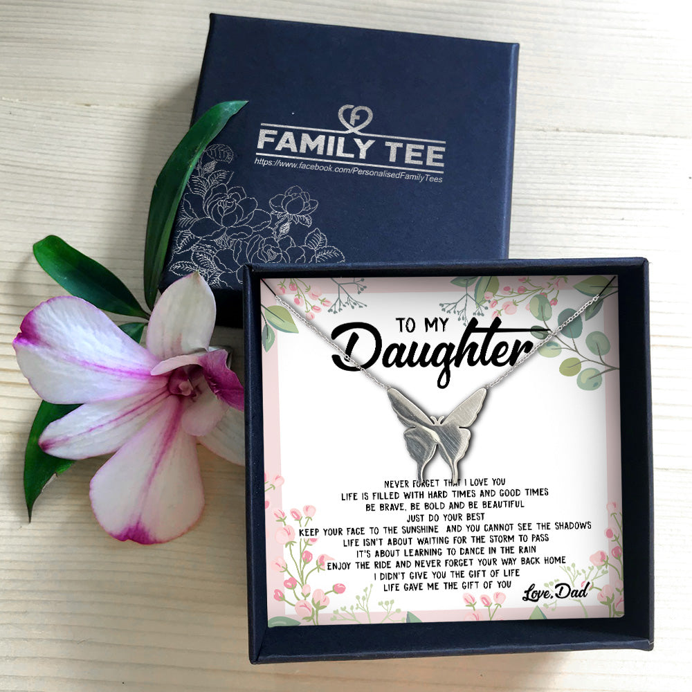 ENJOY THE RIDE AND NEVER FORGET YOUR WAY BACK HOME  - NECKLACE FOR DAUGHTER