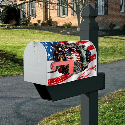 God Bless America – Custom Family Name Magnetic Mailbox Cover for America’s 250th Anniversary
