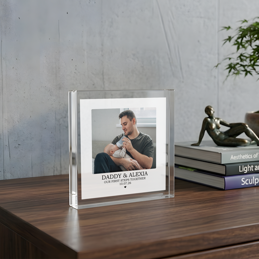 Personalised New Dad Acrylic Photo Block
