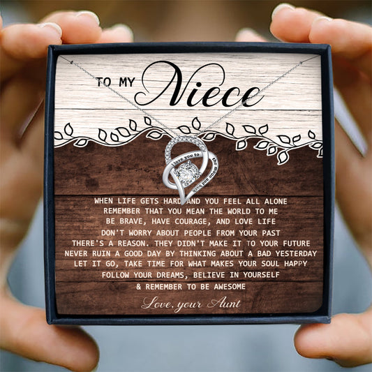 REMEMBER TO BE AWESOME - NECKLACE FOR NIECE FROM AUNT