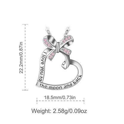 NEVER FORGET THAT I LOVE YOU - NECKLACE FOR DAUGHTER FROM MOM