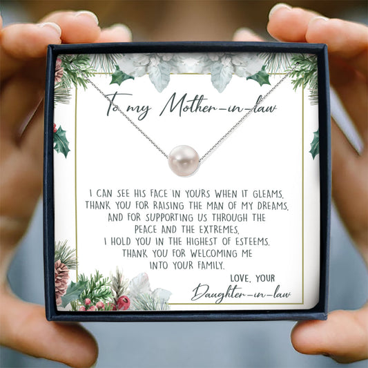 THANK YOU FOR WELCOMING ME INTO YOUR FAMILY - NECKLACE FOR MOTHER-IN-LAW FROM DAUGHTER-IN-LAW