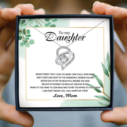 NEVER GIVE UP - NECKLACE FOR DAUGHTER FROM MOTHER