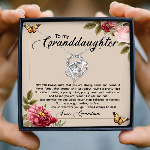 NEVER STOP BELIEVING IN YOURSELF - NECKLACE FOR GRANDDAUGHTER FROM GRANDMA