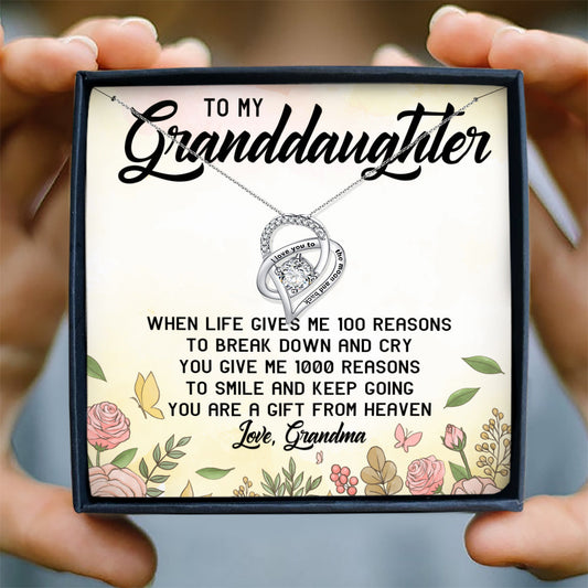 YOU ARE A GIFT FROM HEAVEN - NECKLACE FOR GRANDDAUGHTER FROM GRANDMA