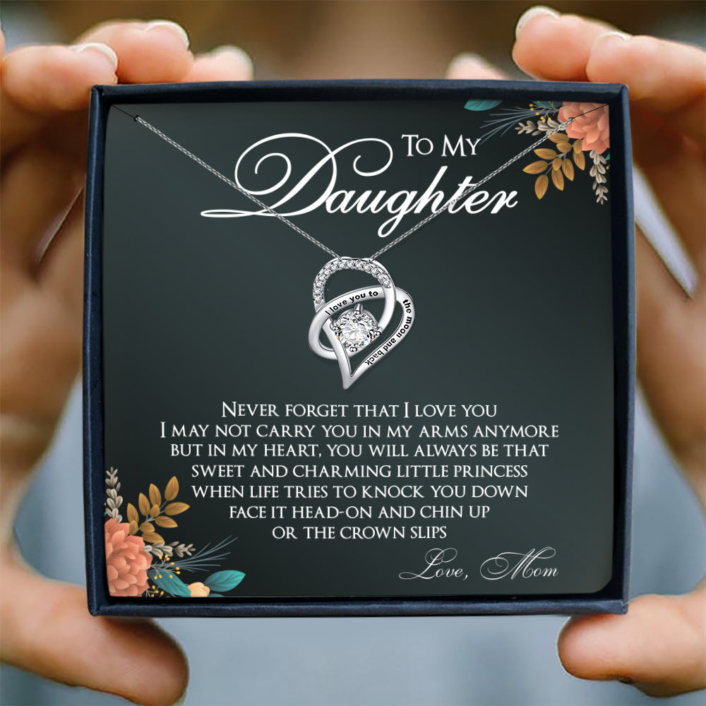 NEVER FORGET THAT I LOVE YOU - NECKLACE FOR DAUGHTER FROM MOM