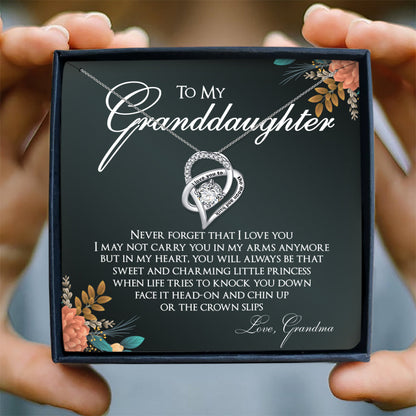 NEVER FORGET THAT I LOVE YOU - NECKLACE FOR GRANDDAUGHTER FROM GRANDMA