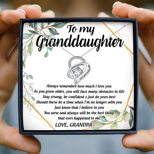 ALWAYS REMEMBER HOW MUCH I LOVE YOU - NECKLACE FOR GRANDDAUGHTER FROM GRANDPA