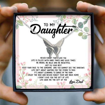 ENJOY THE RIDE AND NEVER FORGET YOUR WAY BACK HOME  - NECKLACE FOR DAUGHTER