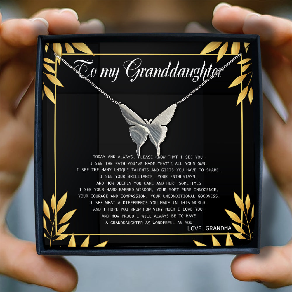 I HOPE YOU KNOW HOW VERY MUCH I LOVE YOU - NECKLACE FOR GRANDDAUGHTER