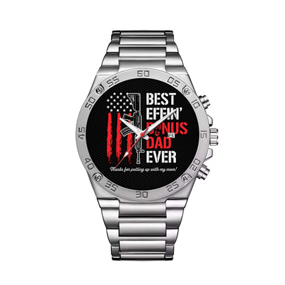 Best Effin' Bonus Dad Ever - Men's Wrist Watch