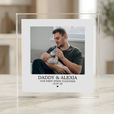 Personalised New Dad Acrylic Photo Block
