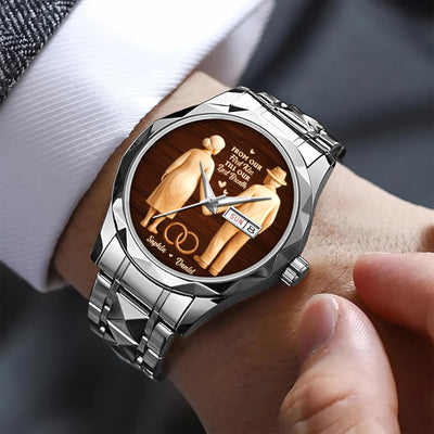 From Our First Kiss Till Our Last Breath - Personalized Men's Wrist Watch
