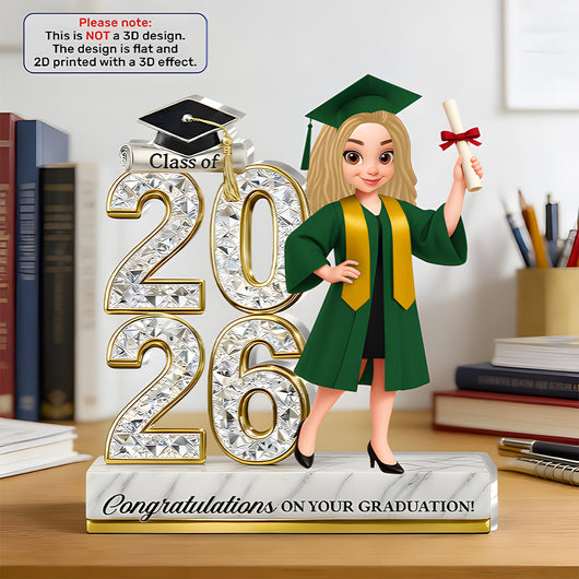 Class Of 2026 Graduate - Personalized Custom Shaped Acrylic Plaque