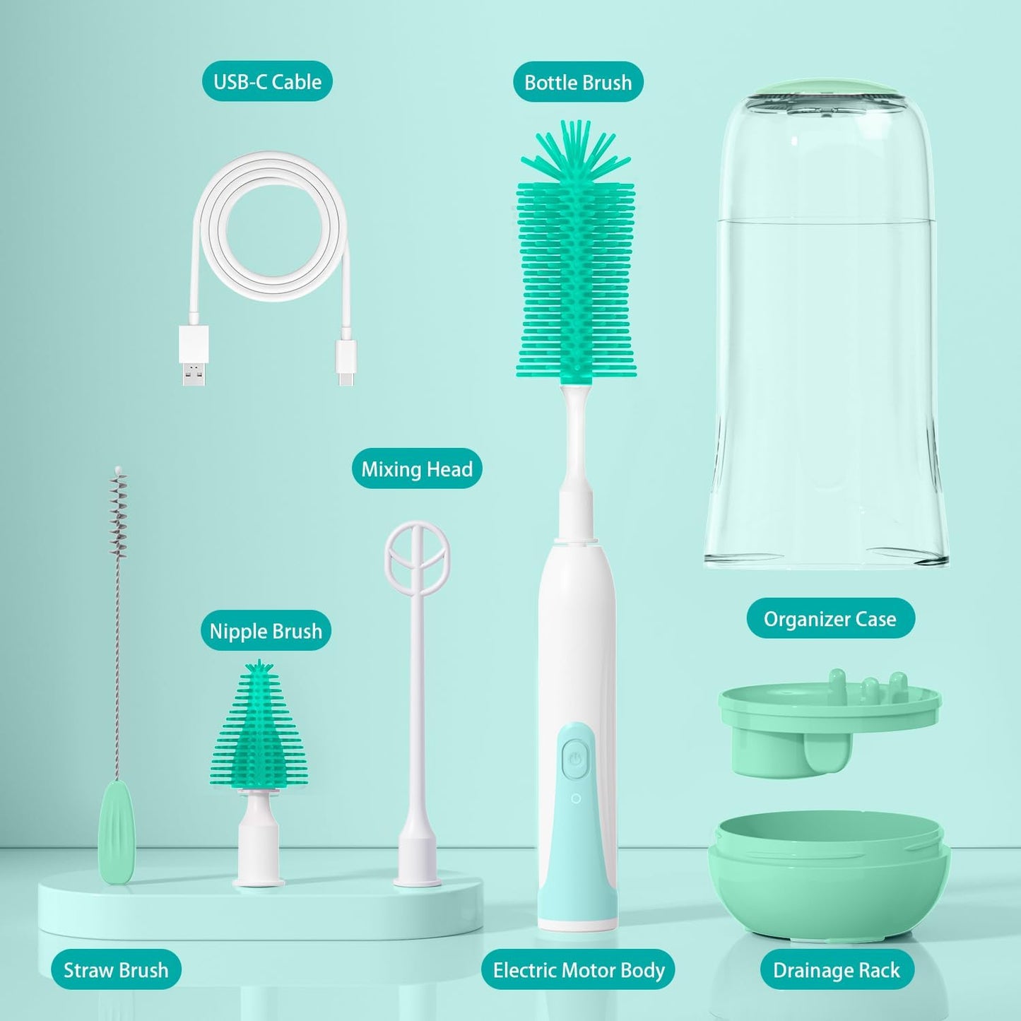 Brushy™ Electric 360° Rotating Bottle Brush