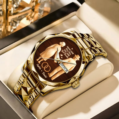 From Our First Kiss Till Our Last Breath - Personalized Men's Wrist Watch